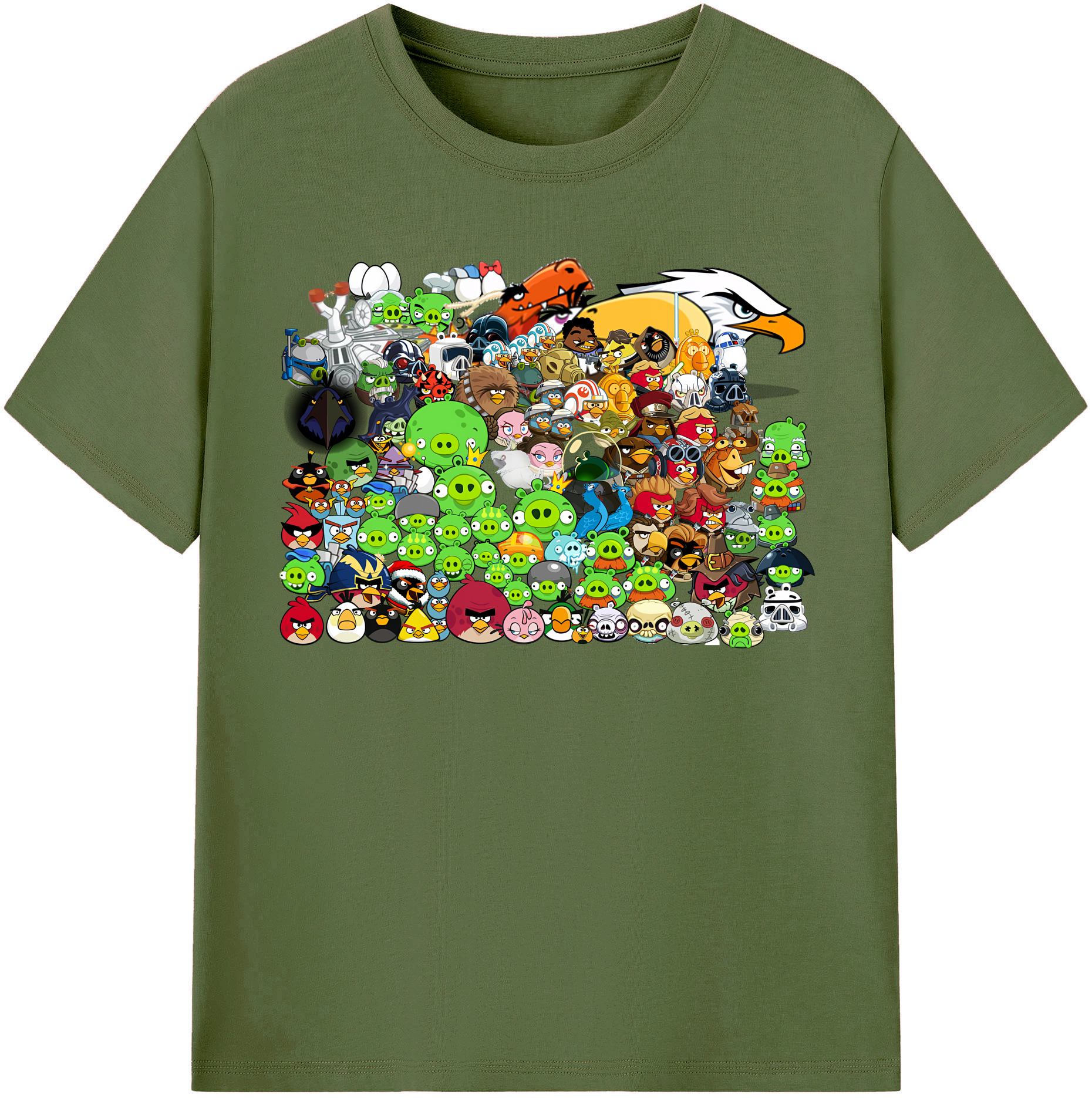 （画像用） Angry Birds アングリーバード 綿100％半袖Tシャツ（フロントプリント）
